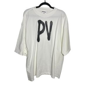 Positive Vibes White Graphic Tee Men's Size XL